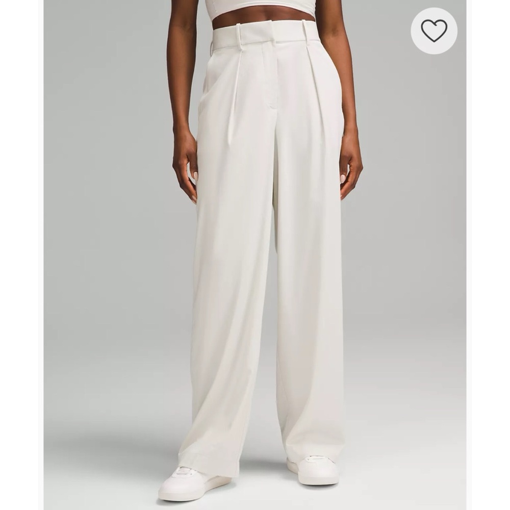 lululemon athletica Cream Wide-Leg Trousers